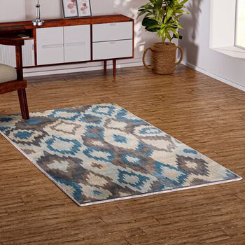 Eleganter-Designer-Teppich, mehrfarbig, 91 x 152 cm