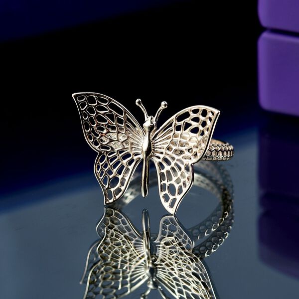 Schmetterlingsring in 317 Gold image number 1