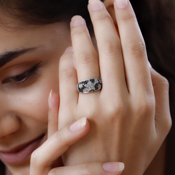 GP Celestial Dream Kollektion - Weißer und schwarzer Diamant  und blauer Saphir-Ring - 0,50 ct. image number 3