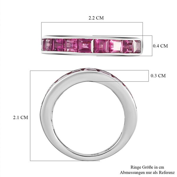 Rhodolith Granat Ringe 925 Silber platiniert (Gr&ouml;&szlig;e 16.00) ca. 1,73 ct image number 7