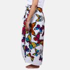 Bedruckter Sarong aus Viskose, Schmetterling Muster, Weiß image number 1