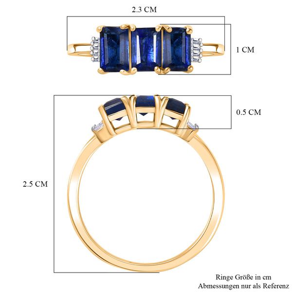 D'Joy AA Nat&uuml;rlicher Kaschmir Kyanit und Diamant Ring - 2,57 ct. image number 7