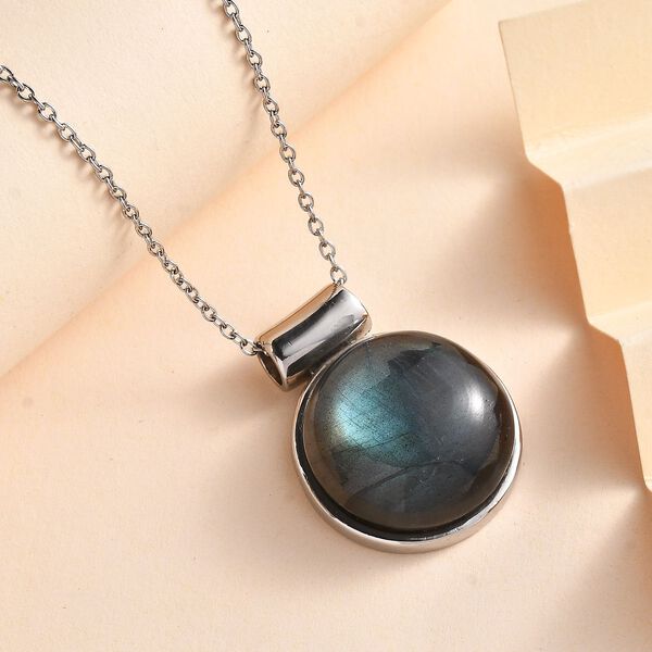 Labradorit Schmuckset Edelstahl ca. 20.00 ct image number 2