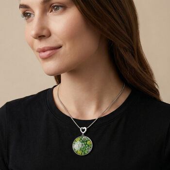 Murano-Stil Glas Schmuckset Reiner Edelstahl