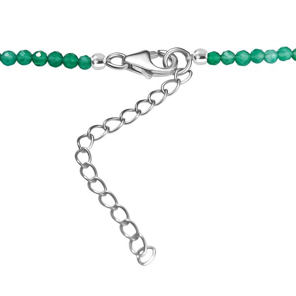 Prasiolith, Verde Onyx Anhänger mit Kette, 925 Silber rhodiniert ca. 90.00 ct image number 5