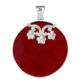 Koralle Anhänger 925 Silber ca. 0,01 ct.