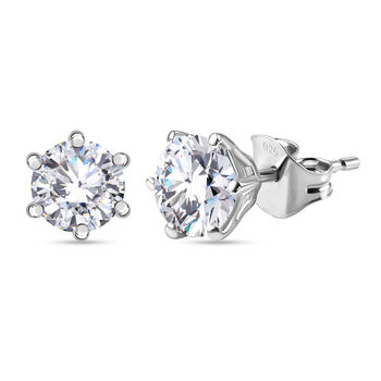 D'Joy Moissanit Ohrringe, 925 Silber rhodiniert - 1,90 ct.