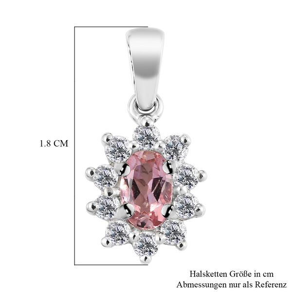 Rosa Turmalin und Zirkon-Anhänger image number 6