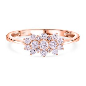 Rosa Diamant I3 SGL zertifiziert Ring 375 Gold (Größe 17.00) ca. 0.50 ct