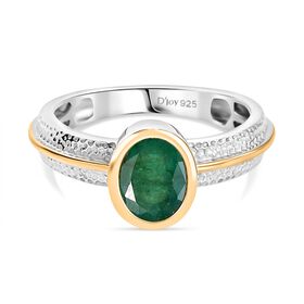 D&rsquo;Joy AA Socoto Smaragd zweifarbiger Ring - 1,18 ct.