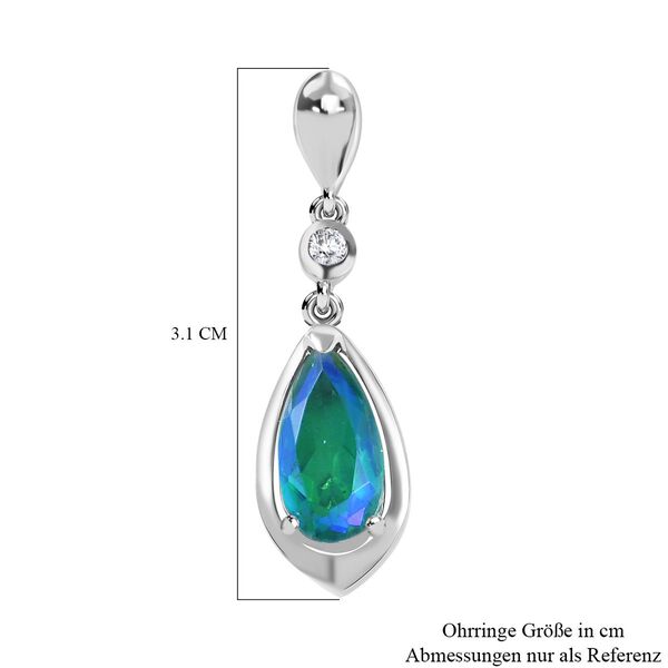 Pfau Quarz Triplett Ohrringe, ca. 4,31 ct. image number 5