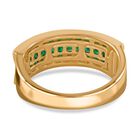 AA Kagem Sambischer Smaragd Ring 925 Silber Gelbgold Vermeil (Größe 17.00) ca. 1,67 ct image number 3