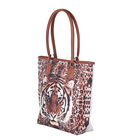 Handtasche mit realistischem Tiger Muster, Größe 42x10x35,5 cm, Kaffee image number 6
