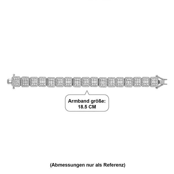 Wei&szlig;es Kristall-Armband ca. 18.5 cm image number 5