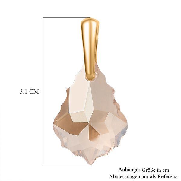 J Francis gefertigt mit SWAROVSKI- Goldener Schatten Swarovski Kristall Anh&auml;nger image number 6