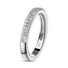 Weißer Diamant-Ring, 925 Silber platiniert  ca. 0,25 ct image number 4