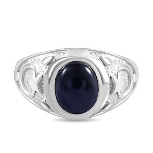 Stern blauer Saphir Ring 925 Silber rhodiniert (Größe 18.00) ca. 3.11 ct image number 0