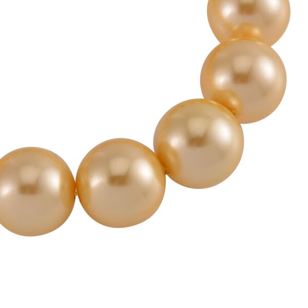 Goldene Muschelkernperle Armband Flexibel image number 3