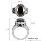 Elite Shungit Ring 925 Silber platiniert  ca. 3,63 ct image number 6