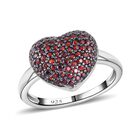 Roter Granat Ring, 925 Silber, (Größe 17.00) ca. 0.80 ct image number 3