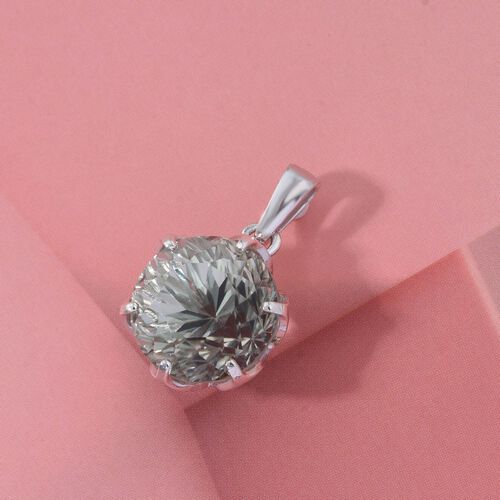 Prasiolite Anhänger 925 Silber rhodiniert ca. 6,30 ct. image number 1