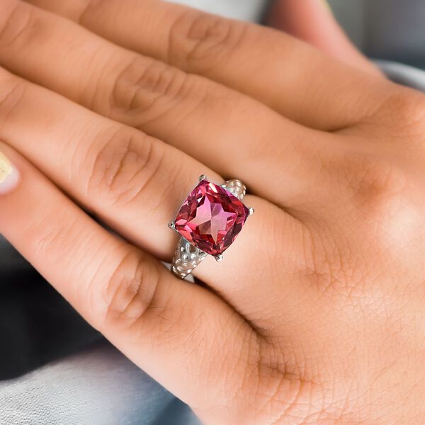 Sunset Quarz Triplette Ring, Edelstahl, (Gr&ouml;&szlig;e 20.00), ca. 4.85 ct image number 2