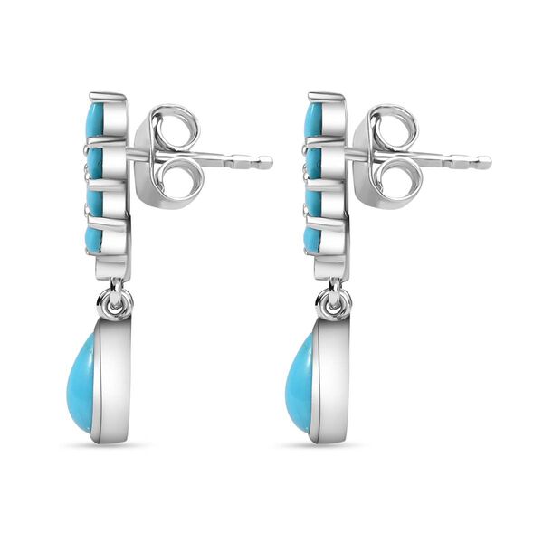 AA Sleeping Beauty T&uuml;rkis Ohrringe 925 Silber rhodiniert ca. 2,68 ct. image number 4