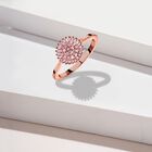 Natürlicher, rosa Diamant-Ring, 925 Silber Roségold Vermeil  ca. 0,25 ct image number 1