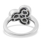 Tansanit und Zirkon-Ring, 925 Silber platiniert  ca. 0,86 ct image number 5