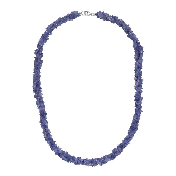 Tansanit Halskette ca. 50 cm 925 Silber rhodiniert ca. 330.00 ct image number 3