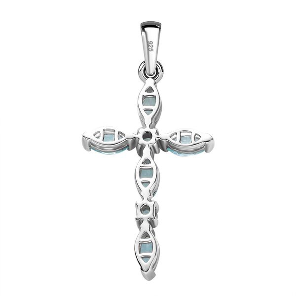 Paraiba-Apatit Anh&auml;nger 925 Silber platiniert ca. 1.24 ct image number 5