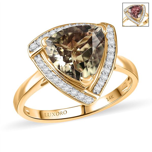 AAA Turkizit, Weißer Diamant Ring 585 Gold (Größe 17.00) ca. 4,55 ct image number 0