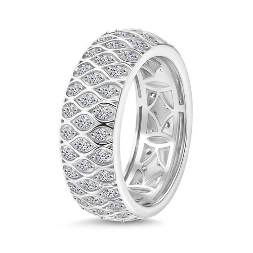 LUXURIANT DIAMOND - Lab Grown Diamant SI-GH SGL zertifiziert Ring 925 Silber rhodiniert (Größe 16.00) ca. 1,00 ct image number 4