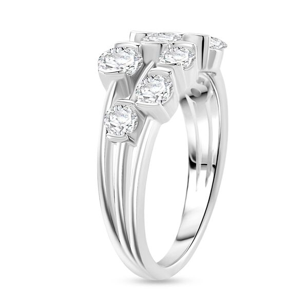 RADIANTA GRA zertifiziert Moissanit (D-VVS) Ring 925 Silber rhodiniert (Gr&ouml;&szlig;e 16.00) ca. 1.46 ct image number 5