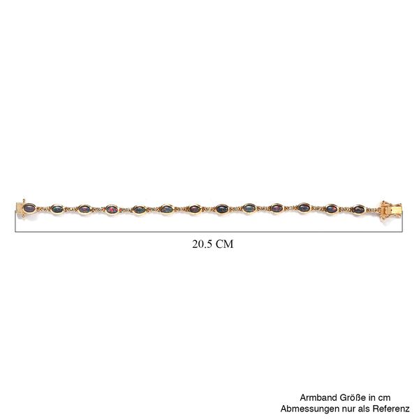 Boulder Opal Triplett und weißes Zirkon-Armband, 19 cm - 4,94 ct. image number 5