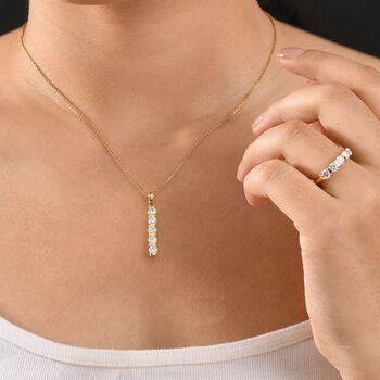 D'Joy Moissanit Schmuckset, 925 Silber vergoldet - 2,26 ct.