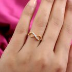 Diamant Infinity Ring 925 Silber 585 Vergoldet image number 2