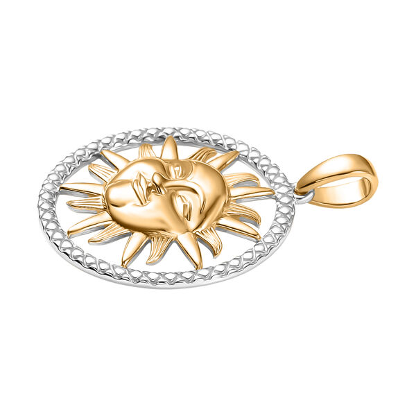 GP - Kanchanaburi Blauer Saphir Anh&auml;nger 925 Silber platiniert und vergoldet image number 4