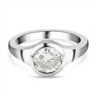 88 Facetten Moissanit-Ring, 925 Silber platiniert  ca. 1,43 ct image number 0