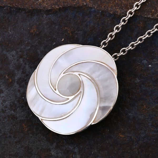 Royal Bali Kollektion- Perlmutt Rosen Anh&auml;nger image number 1