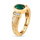 AA grüner, äthiopischer Welo Opal und Zirkon-Ring - 0,79 ct. image number 4