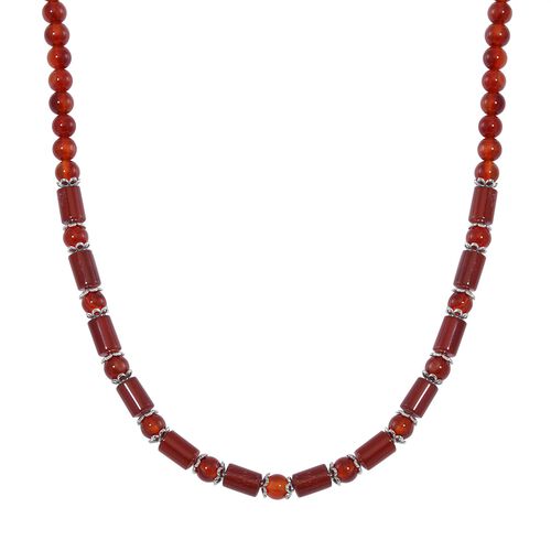 Rote Achat-Halskette, 45 cm - 220 ct. image number 0