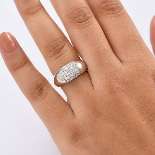 LUXURIANT DIAMOND - Lab Grown Diamant SI-GH SGL zertifiziert Ring 925 Silber rhodiniert (Größe 17.00) ca. 0.50 ct image number 3