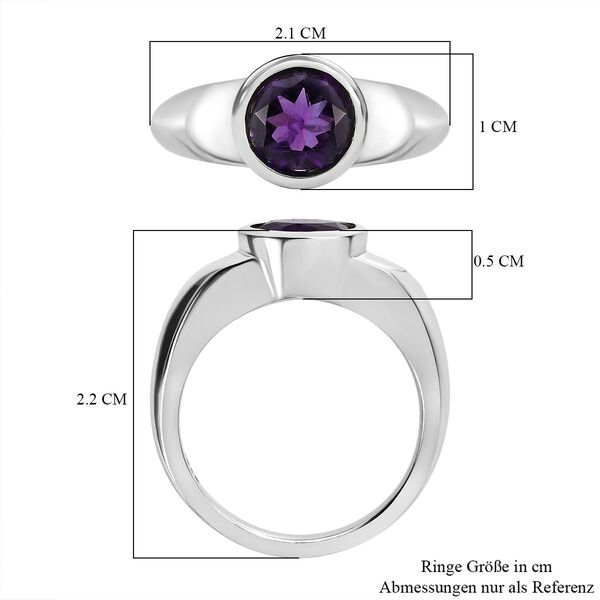 Afrikanischer Amethyst Ring 316L Edelstahl (Gr&ouml;&szlig;e 19.00) ca. 1.16 ct image number 7