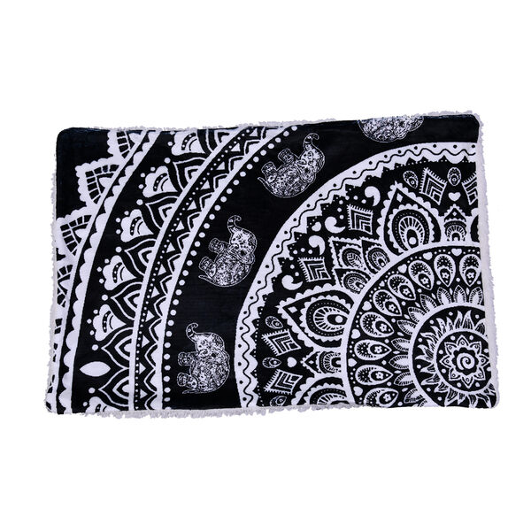 SERENITY NIGHT: 3er-Set - kuschelige Steppdecke und 2 Kissenbez&uuml;ge, Off-White und Dunkelblau&nbsp; image number 7