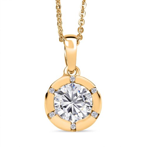 Moissanit Anhänger mit 50cm Kette - 1,27 ct. image number 0