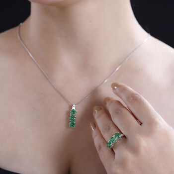 Gr&uuml;nes Zirkonia-Schmuckset