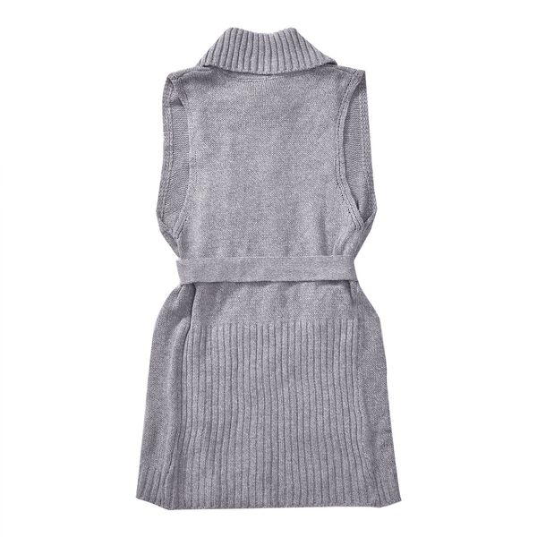 Weste mit Kragen, Melange grau image number 2