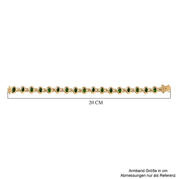 Natürliches Chromdiopsid und Zirkon-Armband image number 5