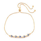 Tansanit Armband 26.75 cm 925 Silber vergoldet ca. 0,83 ct